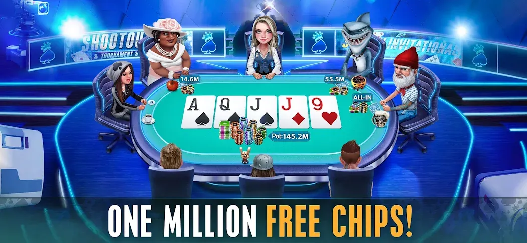 Взломанная HD Poker: Texas Holdem Casino (ХД Покер)  [МОД Unlocked] — стабильная версия apk на Андроид screen 1