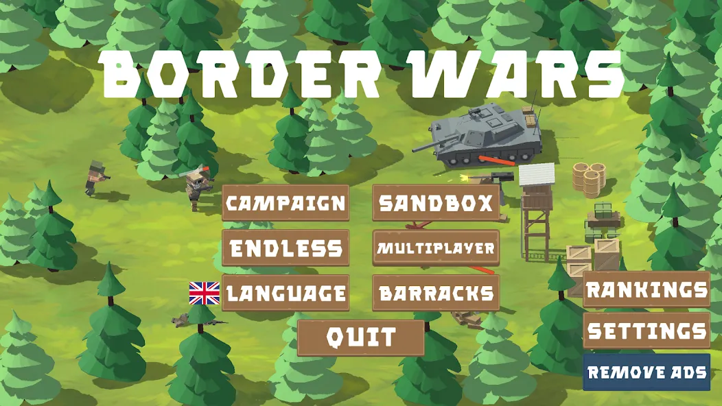 Скачать взломанную Border Wars: Army Simulator  [МОД Много монет] — стабильная версия apk на Андроид screen 1