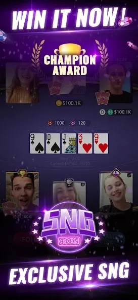 Взлом PokerGaga: Texas Holdem Live (ПокерГага)  [МОД Бесконечные деньги] — полная версия apk на Андроид screen 3