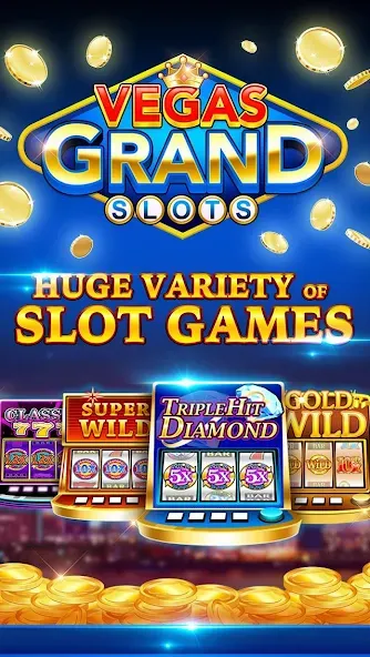 Взлом Vegas Grand Slots:Casino Games (Вегас Гранд Слоты)  [МОД Много денег] — стабильная версия apk на Андроид screen 1