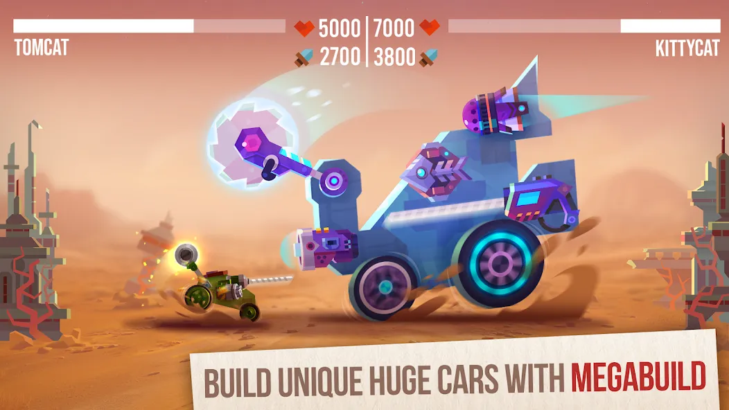 Скачать взломанную CATS: Crash Arena Turbo Stars (Кэтс)  [МОД Mega Pack] — последняя версия apk на Андроид screen 1