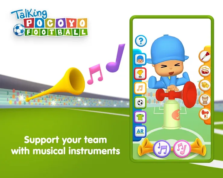 Скачать взлом Talking Pocoyo Football  [МОД Много монет] — полная версия apk на Андроид screen 4