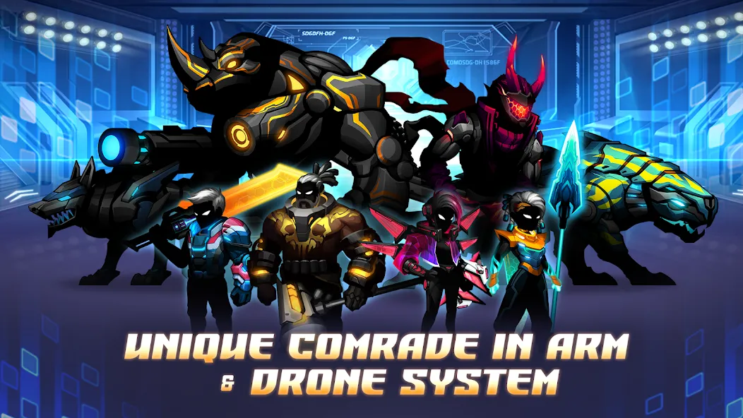 Скачать взломанную Cyber Fighters: Offline Game (Сайбер Стикмен)  [МОД Menu] — полная версия apk на Андроид screen 5