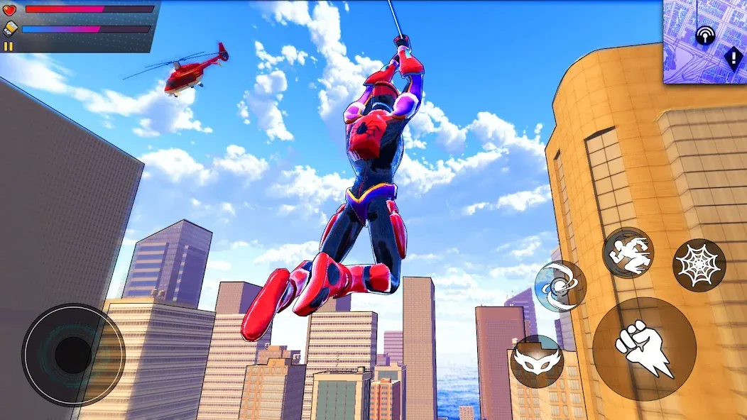 Скачать взломанную Spider Hero:Super City Hero (пайдер Хиро)  [МОД Mega Pack] — полная версия apk на Андроид screen 1