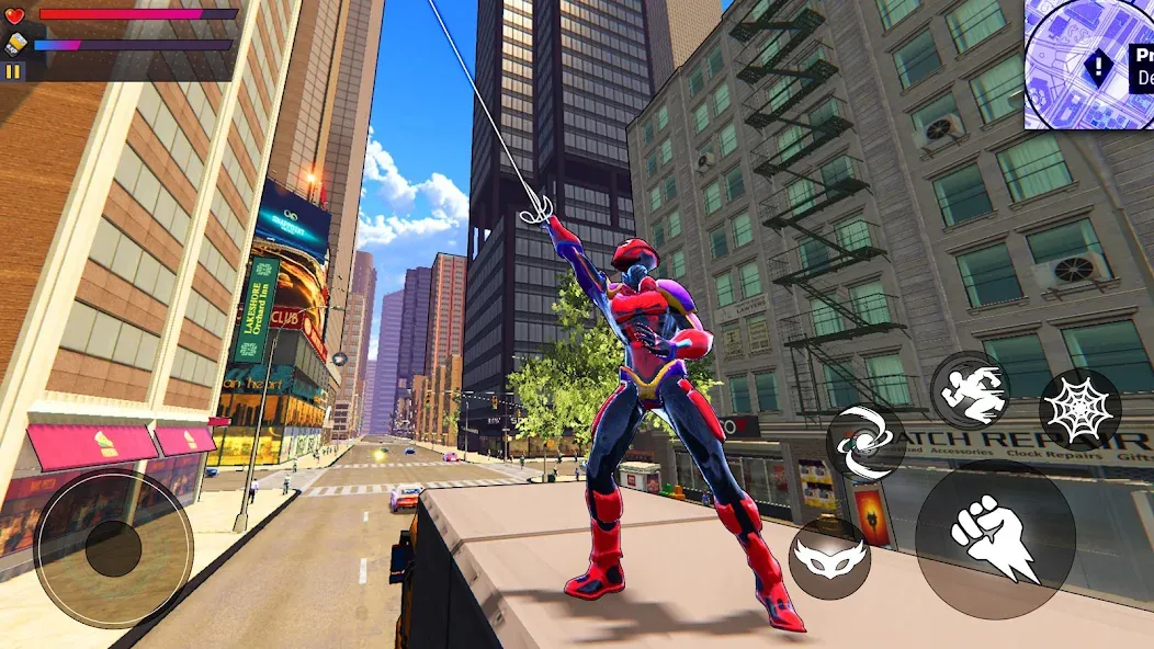 Скачать взломанную Spider Hero:Super City Hero (пайдер Хиро)  [МОД Mega Pack] — полная версия apk на Андроид screen 2