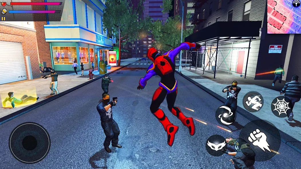 Скачать взломанную Spider Hero:Super City Hero (пайдер Хиро)  [МОД Mega Pack] — полная версия apk на Андроид screen 3