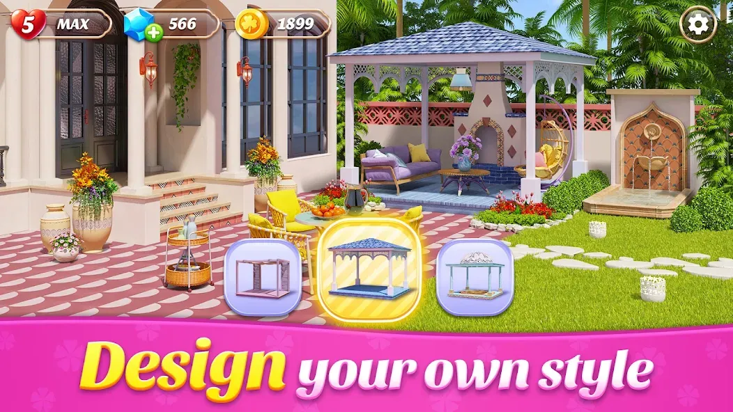 Взлом Space Decor : Villa (Спейс Декор)  [МОД Mega Pack] — последняя версия apk на Андроид screen 2