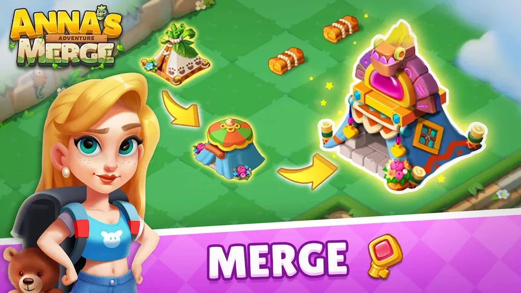 Скачать взломанную Anna's Merge Adventure  [МОД Много денег] — последняя версия apk на Андроид screen 2