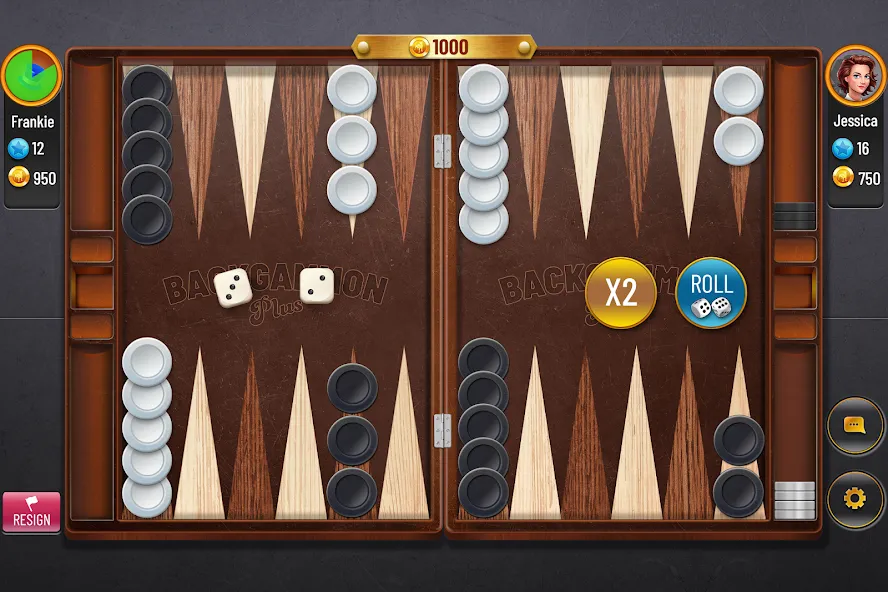 Скачать взломанную Backgammon Plus — Board Game (Бэкгаммон Плюс)  [МОД Menu] — стабильная версия apk на Андроид screen 1