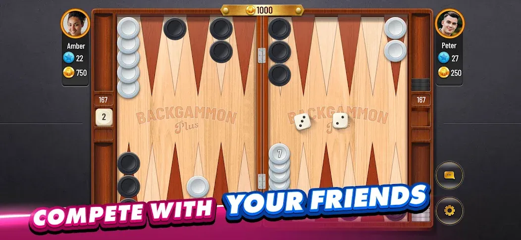 Скачать взломанную Backgammon Plus — Board Game (Бэкгаммон Плюс)  [МОД Menu] — стабильная версия apk на Андроид screen 2