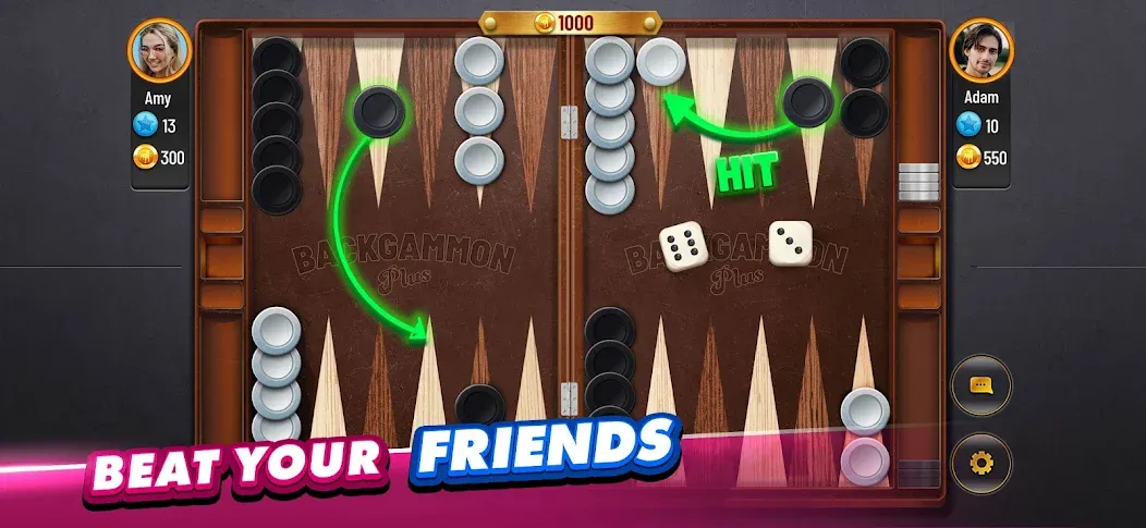 Скачать взломанную Backgammon Plus — Board Game (Бэкгаммон Плюс)  [МОД Menu] — стабильная версия apk на Андроид screen 3