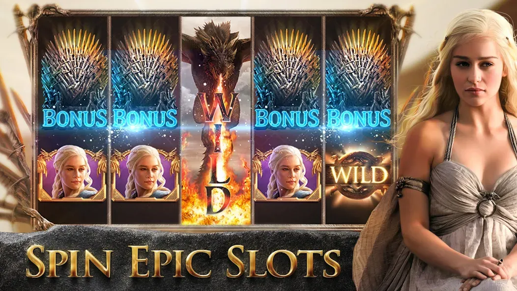 Взлом Game of Thrones Slots Casino (Гейм оф Тронс Слотс Казино)  [МОД Бесконечные монеты] — стабильная версия apk на Андроид screen 1