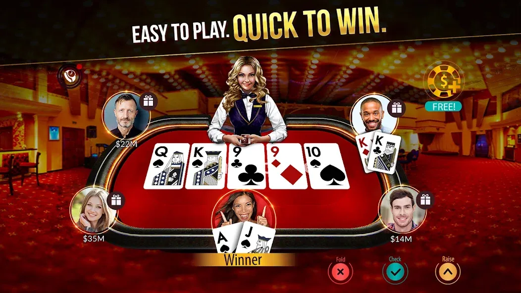 Взлом Zynga Poker ™ – Texas Holdem (Зинга Покер)  [МОД Бесконечные монеты] — полная версия apk на Андроид screen 1