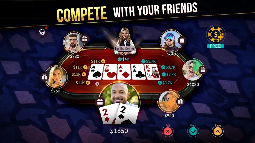 Взлом Zynga Poker ™ – Texas Holdem (Зинга Покер)  [МОД Бесконечные монеты] — полная версия apk на Андроид screen 3