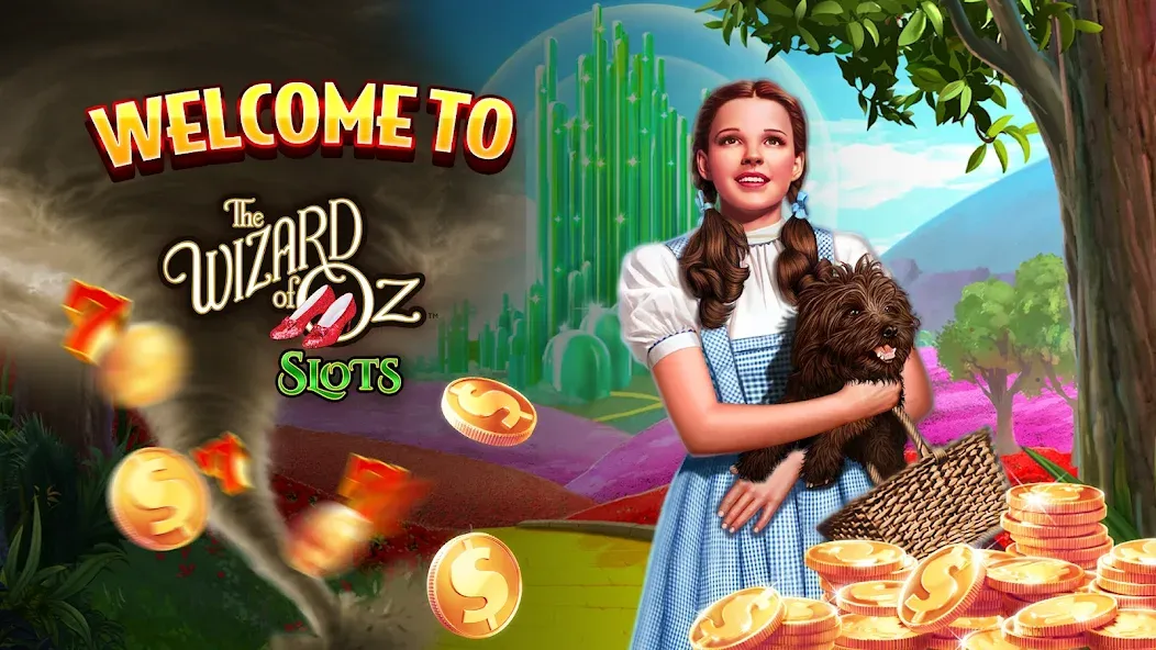 Скачать взломанную Wizard of Oz Slots Games (Волшебник из страны Оз игровой автомат)  [МОД Mega Pack] — последняя версия apk на Андроид screen 1