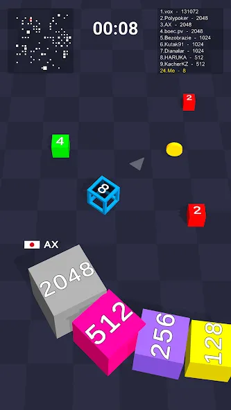 Скачать взломанную Cube Arena 2048: Merge Numbers  [МОД Menu] — последняя версия apk на Андроид screen 2