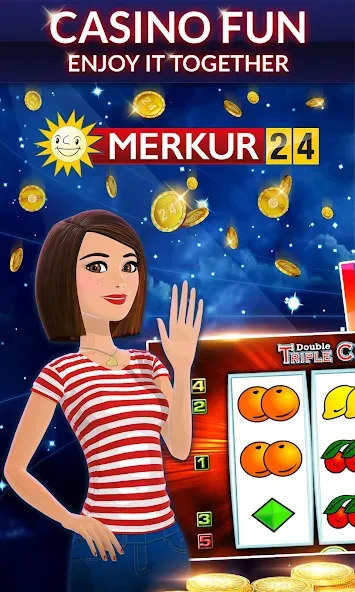 Скачать взлом Merkur24 – Slots & Casino (Меркур24 Казино)  [МОД Бесконечные монеты] — стабильная версия apk на Андроид screen 1