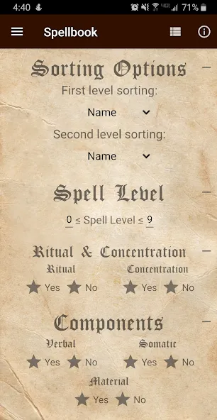 Скачать взлом D&D Spellbook 5e  [МОД Menu] — последняя версия apk на Андроид screen 2