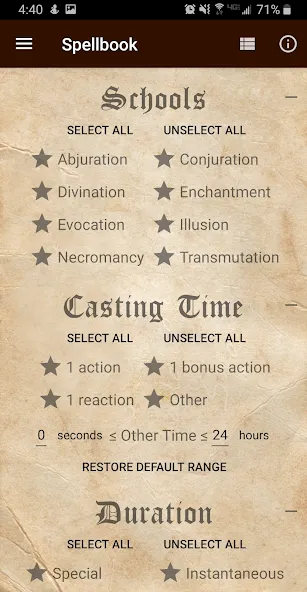 Скачать взлом D&D Spellbook 5e  [МОД Menu] — последняя версия apk на Андроид screen 3