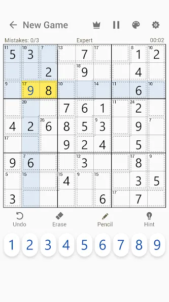 Скачать взломанную Killer Sudoku — Sudoku Puzzles  [МОД Menu] — полная версия apk на Андроид screen 1