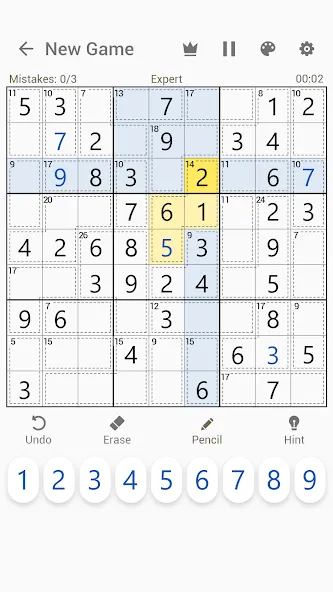 Скачать взломанную Killer Sudoku — Sudoku Puzzles  [МОД Menu] — полная версия apk на Андроид screen 2