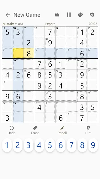 Скачать взломанную Killer Sudoku — Sudoku Puzzles  [МОД Menu] — полная версия apk на Андроид screen 5