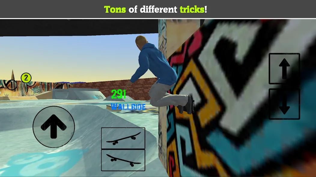 Скачать взлом Skateboard FE3D 2 (Скейтборд 3D 2)  [МОД Все открыто] — полная версия apk на Андроид screen 2