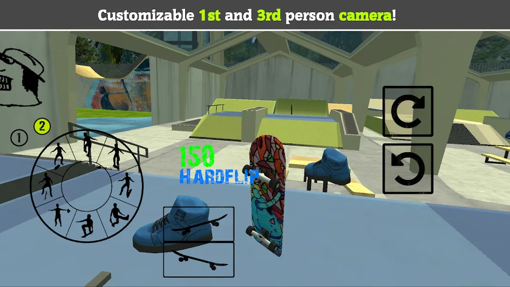 Скачать взлом Skateboard FE3D 2 (Скейтборд 3D 2)  [МОД Все открыто] — полная версия apk на Андроид screen 3