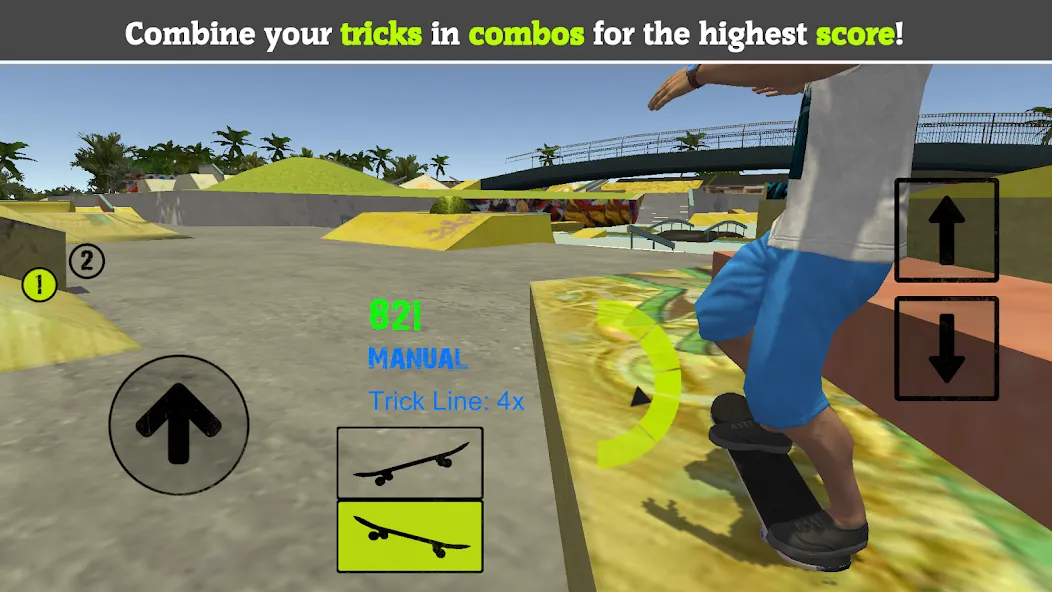 Скачать взлом Skateboard FE3D 2 (Скейтборд 3D 2)  [МОД Все открыто] — полная версия apk на Андроид screen 4