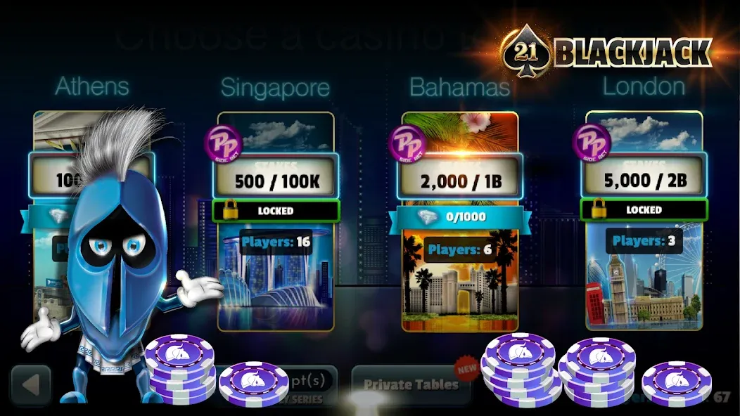 Взлом BlackJack 21 — Online Casino  [МОД Unlocked] — стабильная версия apk на Андроид screen 2