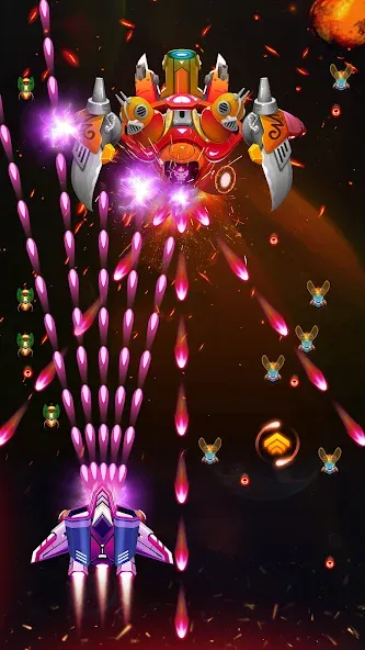 Скачать взлом Galaxy Attack — Alien Shooter (Гэлэкси аттак)  [МОД Много денег] — последняя версия apk на Андроид screen 2