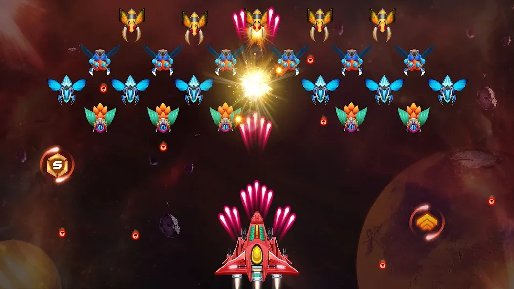 Скачать взлом Galaxy Attack — Alien Shooter (Гэлэкси аттак)  [МОД Много денег] — последняя версия apk на Андроид screen 5