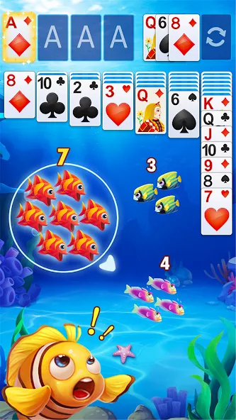 Скачать взлом Solitaire Fish  [МОД Бесконечные деньги] — полная версия apk на Андроид screen 1