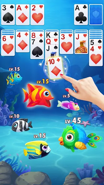 Скачать взлом Solitaire Fish  [МОД Бесконечные деньги] — полная версия apk на Андроид screen 2