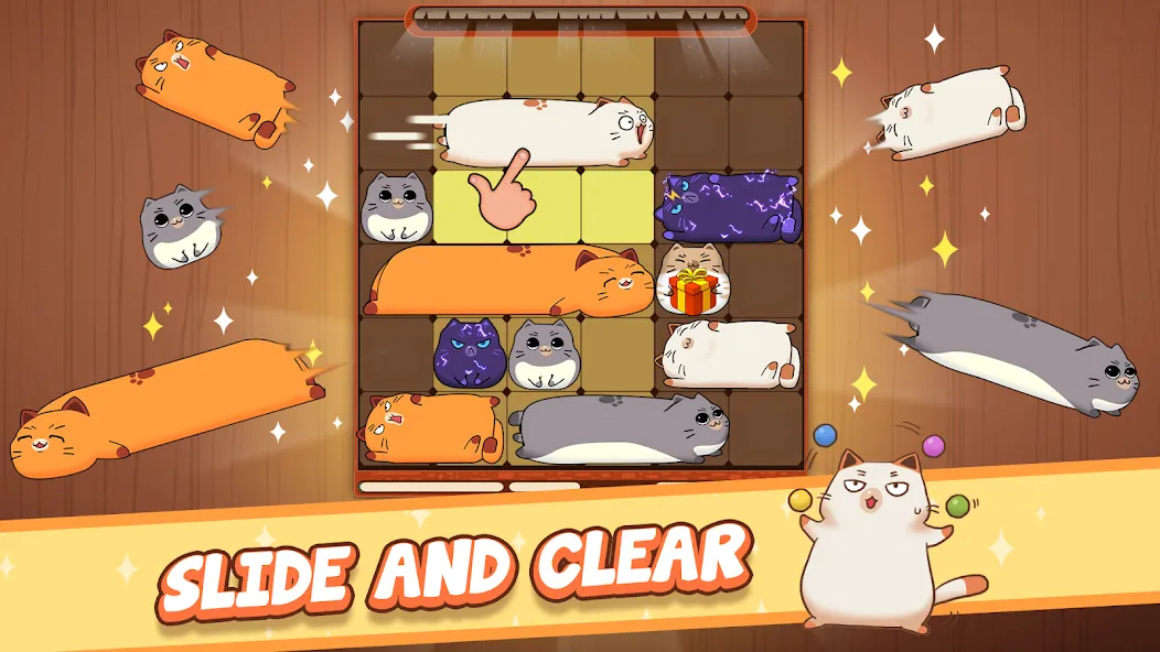 Скачать взломанную Haru Cats: Cute Sliding Puzzle (Хару Кэтс)  [МОД Mega Pack] — полная версия apk на Андроид screen 1