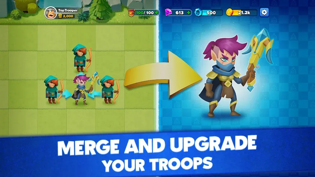 Взломанная Top Troops: Adventure RPG (Топ Трупс)  [МОД Unlimited Money] — стабильная версия apk на Андроид screen 1