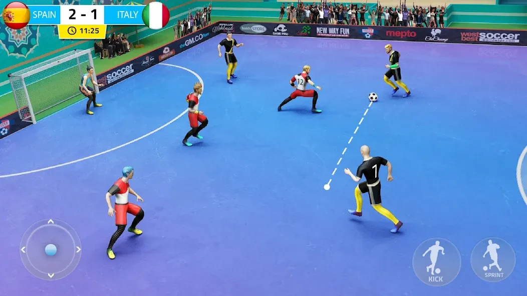 Скачать взлом Indoor Futsal: Football Games (Индор Футзал)  [МОД Бесконечные монеты] — стабильная версия apk на Андроид screen 1