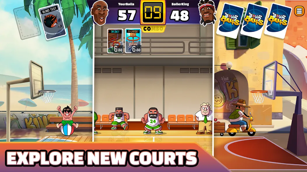 Скачать взлом Your Balls: Basketball Game (Йоур Баллс)  [МОД Unlocked] — полная версия apk на Андроид screen 5