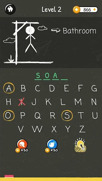 Взломанная Hangman Words:Two Player Games  [МОД Unlocked] — полная версия apk на Андроид screen 3