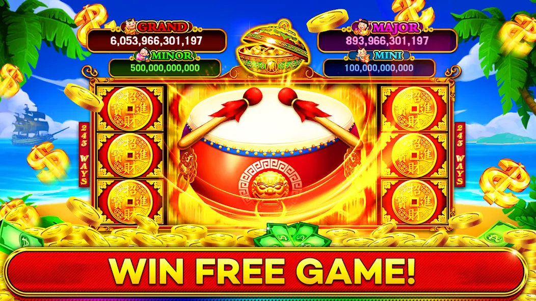 Скачать взлом Jackpot Boom Casino Slot Games (Джекпот Бум Казино Игры на Слотмашинах)  [МОД Бесконечные монеты] — последняя версия apk на Андроид screen 1