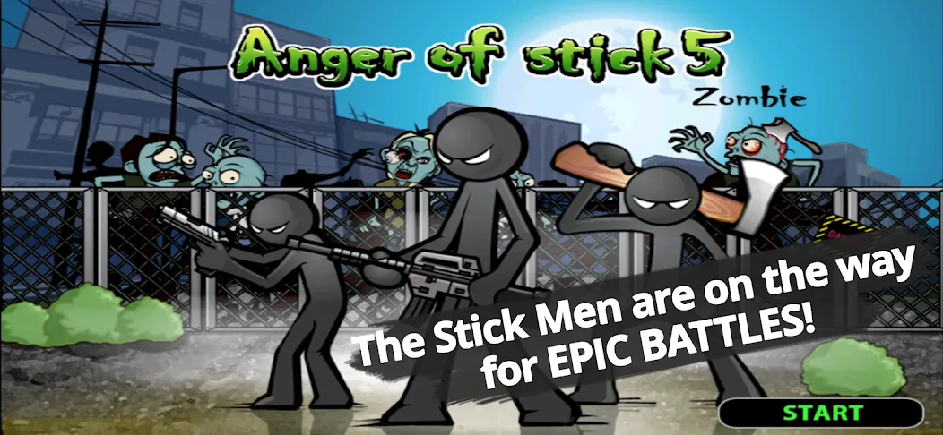 Взломанная Anger of stick 5 : zombie (Ангер оф стик 5)  [МОД Mega Pack] — полная версия apk на Андроид screen 1