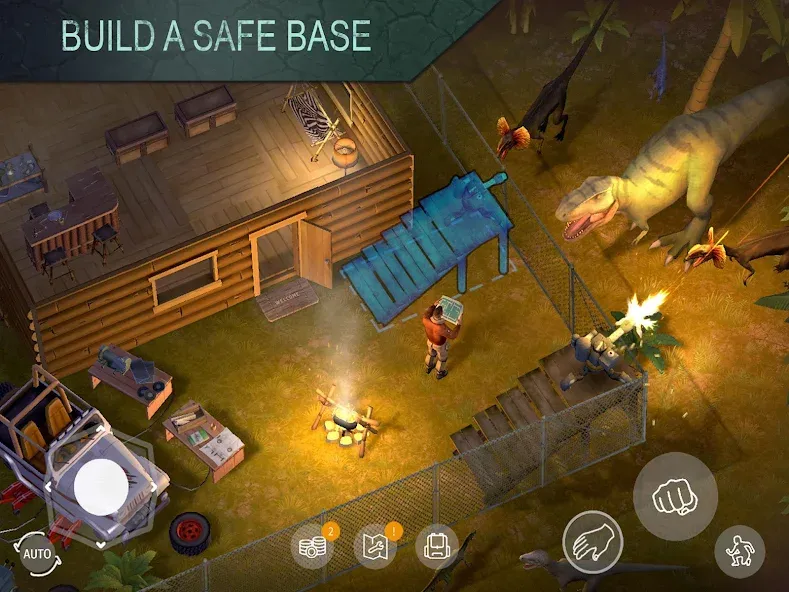 Скачать взломанную Jurassic Survival (Джурасик Сурвайвал)  [МОД Mega Pack] — последняя версия apk на Андроид screen 1