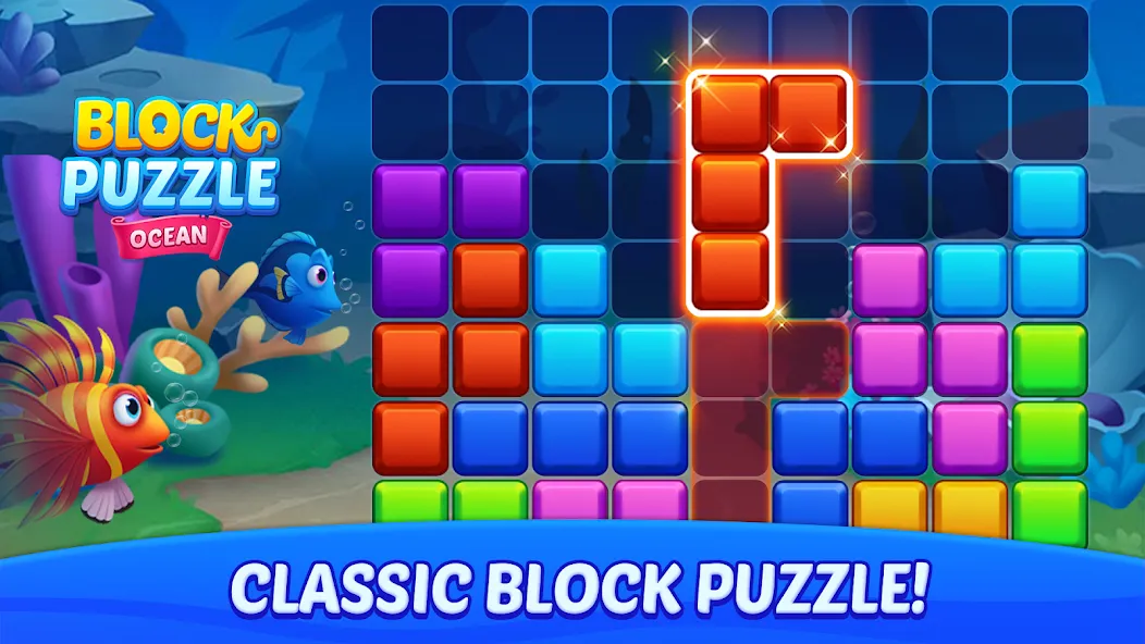 Скачать взлом Block Puzzle Ocean  [МОД Много денег] — последняя версия apk на Андроид screen 1