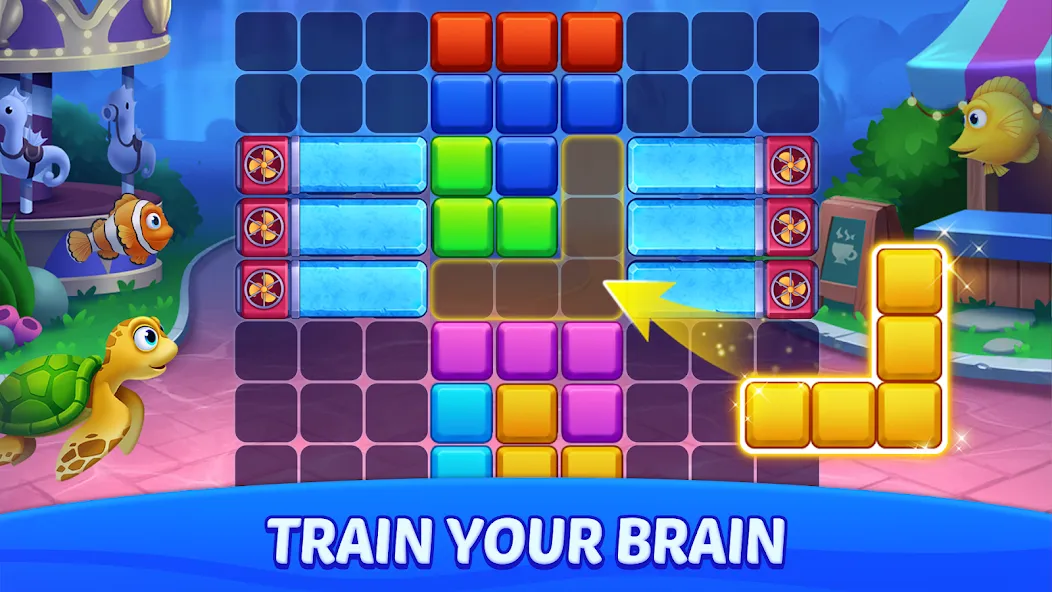 Скачать взлом Block Puzzle Ocean  [МОД Много денег] — последняя версия apk на Андроид screen 2