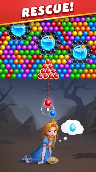 Взломанная Bubble Shooter Royal Pop  [МОД Mega Pack] — полная версия apk на Андроид screen 1