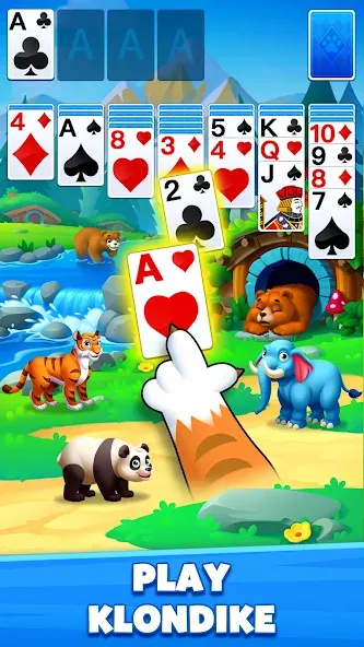 Скачать взломанную Solitaire Zoo  [МОД Mega Pack] — стабильная версия apk на Андроид screen 1