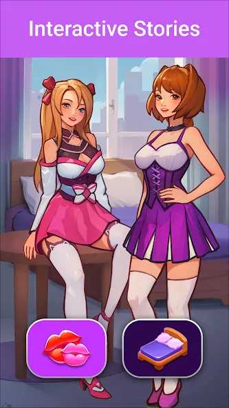 Скачать взлом LUV: Anime Girls Adult Game XX (ЛЮВ)  [МОД Unlocked] — последняя версия apk на Андроид screen 1