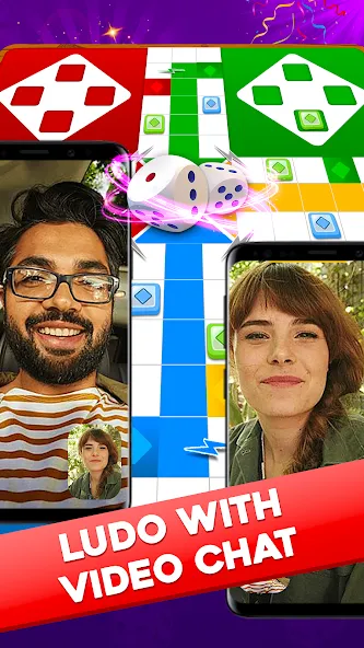 Взломанная Ludo Lush-Game with Video Call (Людо Луш)  [МОД Unlocked] — последняя версия apk на Андроид screen 1