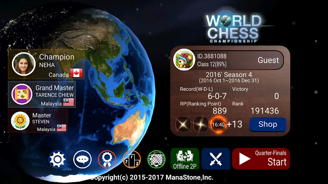 Скачать взлом World Chess Championship  [МОД Menu] — стабильная версия apk на Андроид screen 1