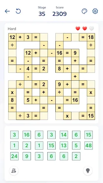 Скачать взломанную Crossmath — Math Puzzle Games (Математические головоломки игры)  [МОД Бесконечные монеты] — полная версия apk на Андроид screen 1